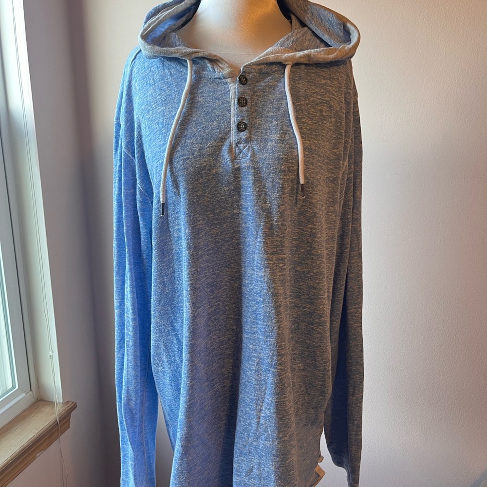 BKE three button Henley hoodie